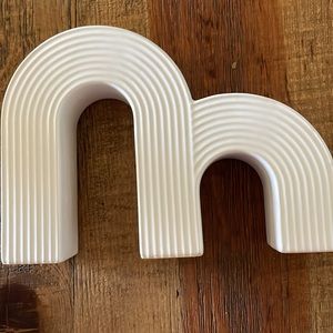 White Candleholder from World Market-modern new with tags